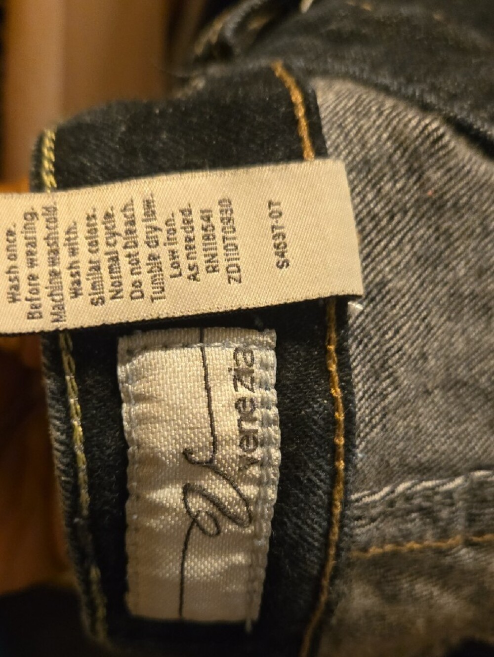 Venezia Women Darkwash Bootcut Jeans with Multicolor Pocket Stitching 28W - Picture 8 of 8